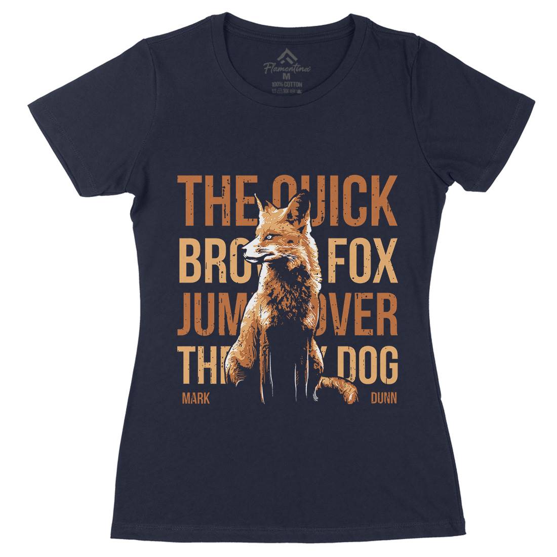 Fox Quick Womens Organic Crew Neck T-Shirt Animals B726