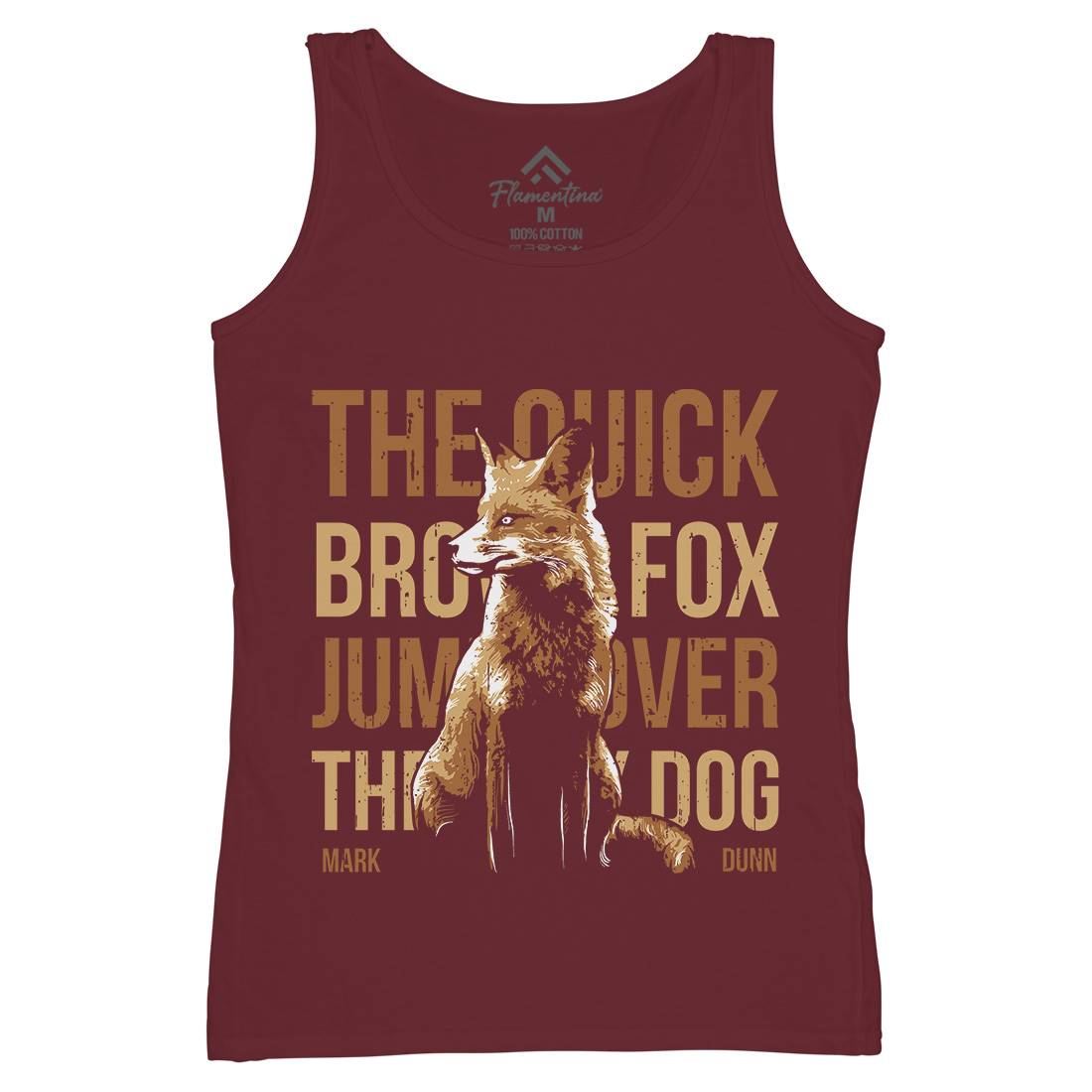 Fox Quick Womens Organic Tank Top Vest Animals B726