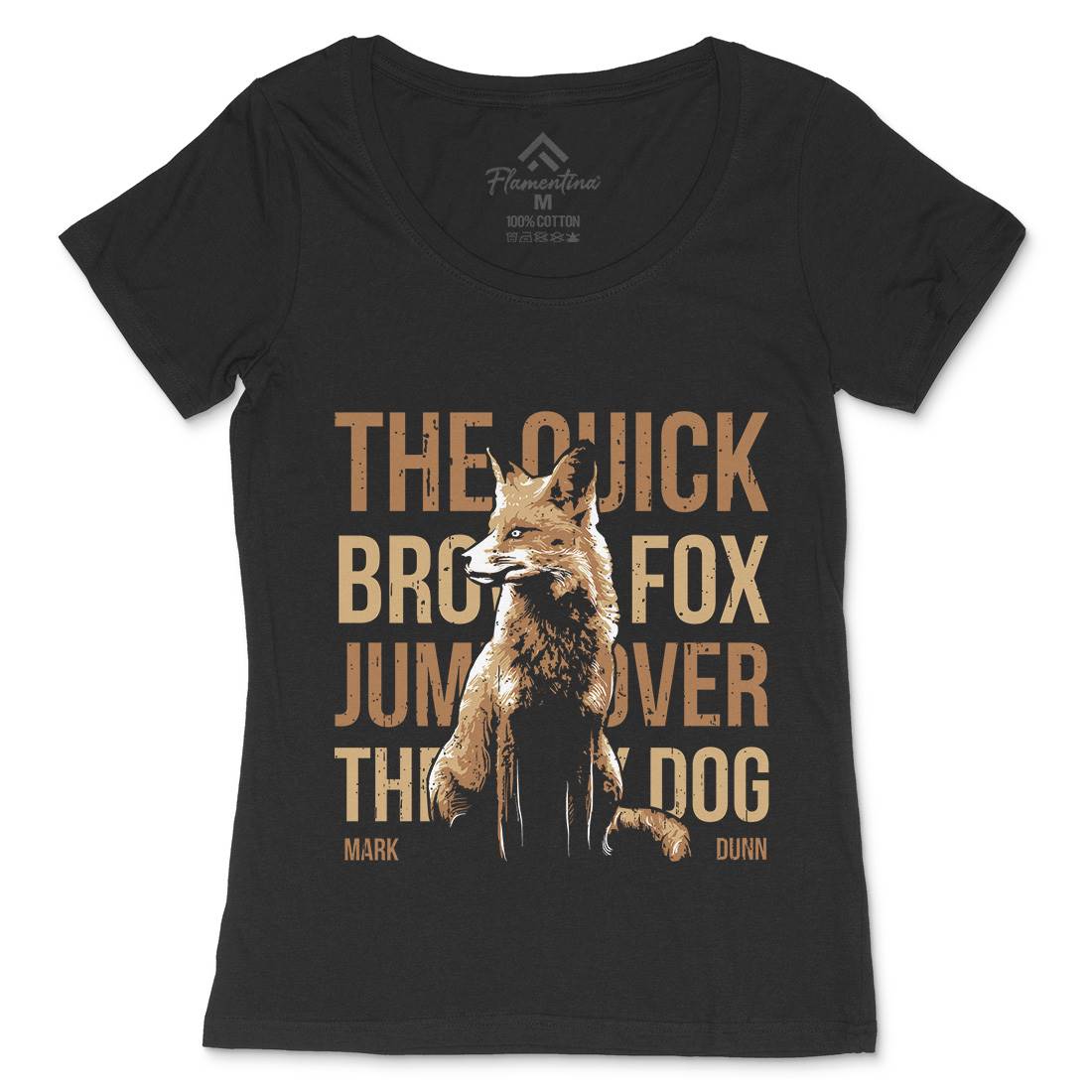 Fox Quick Womens Scoop Neck T-Shirt Animals B726