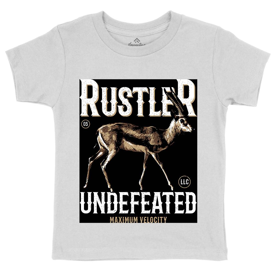 Gazelle Rustler Kids Organic Crew Neck T-Shirt Animals B727