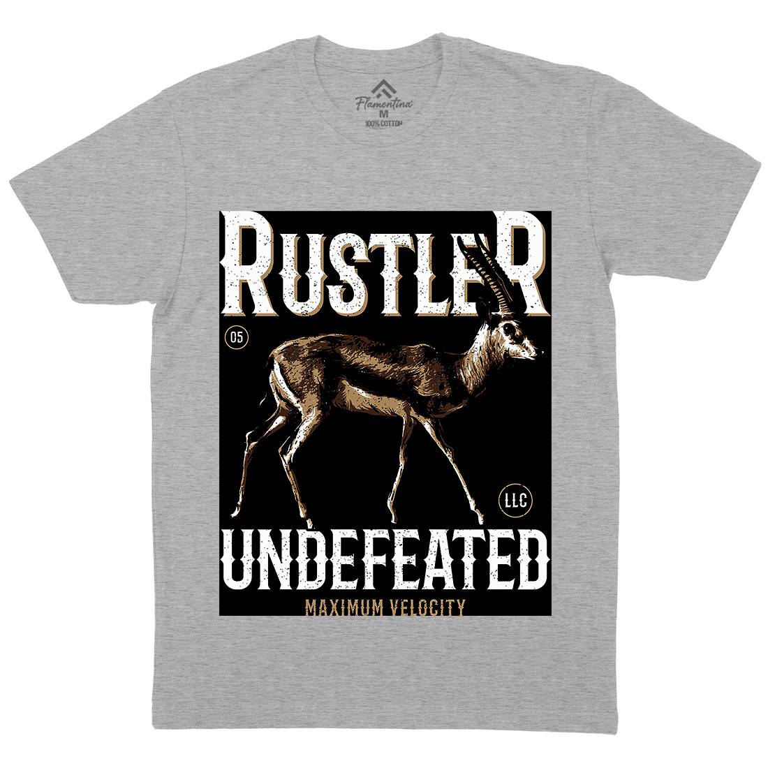 Gazelle Rustler Mens Crew Neck T-Shirt Animals B727