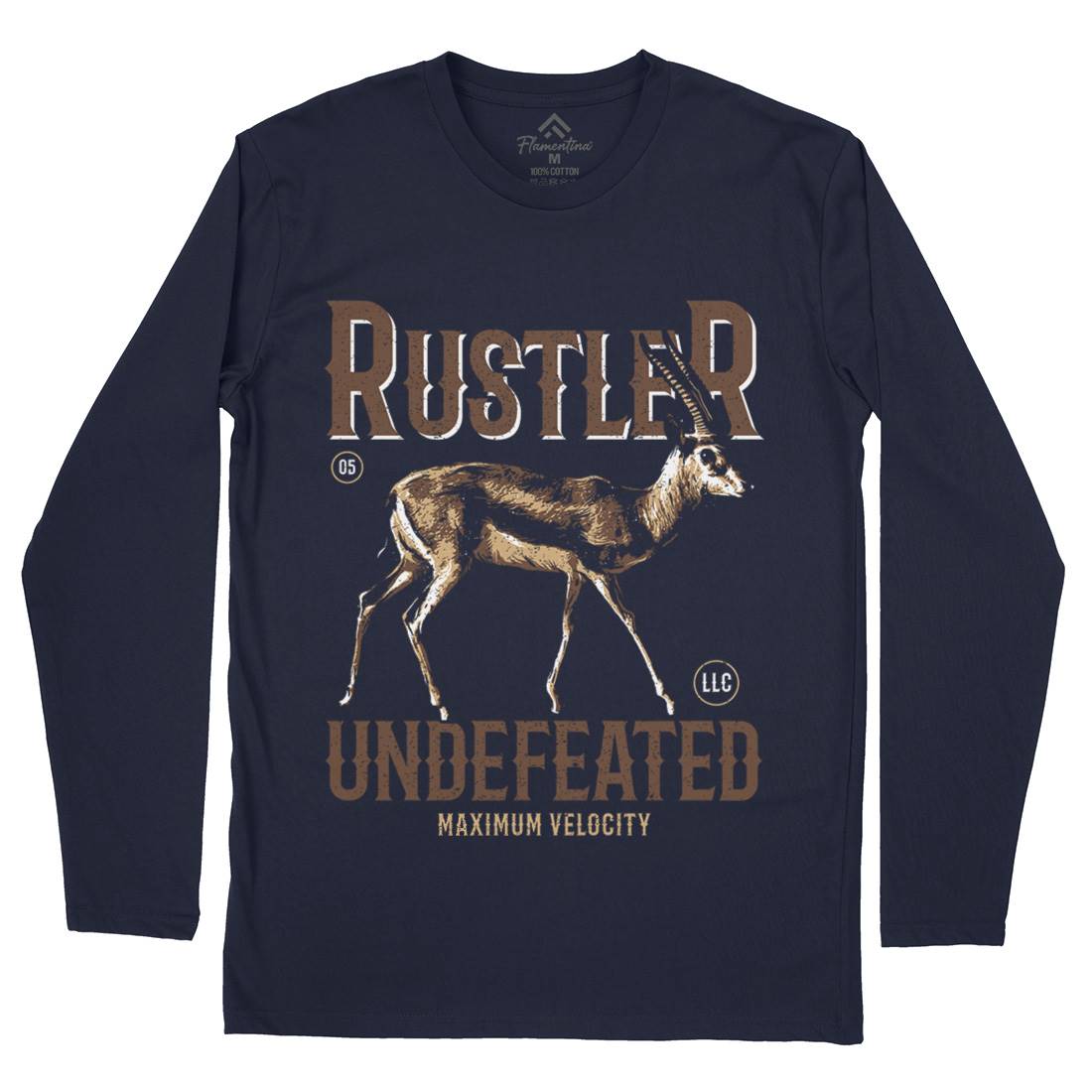 Gazelle Rustler Mens Long Sleeve T-Shirt Animals B727