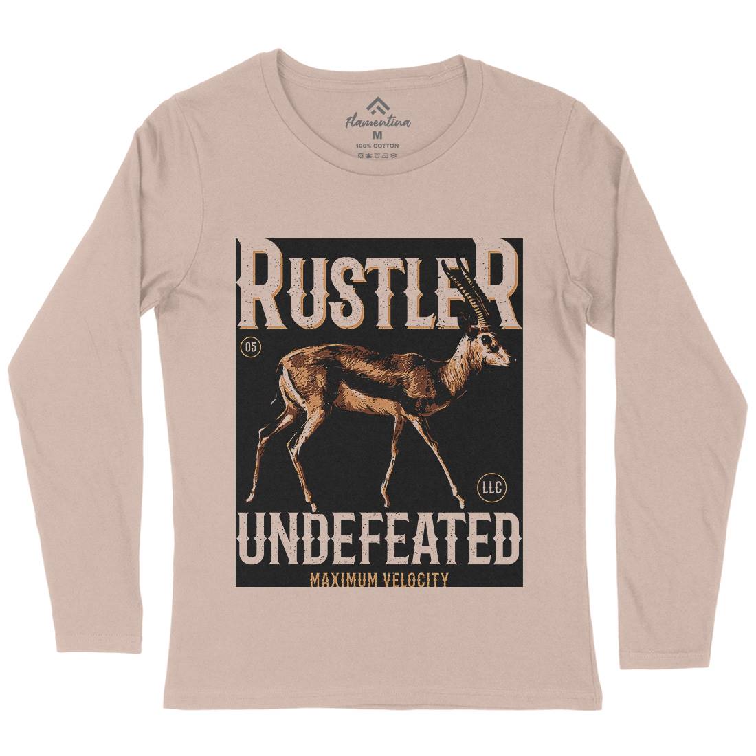 Gazelle Rustler Womens Long Sleeve T-Shirt Animals B727