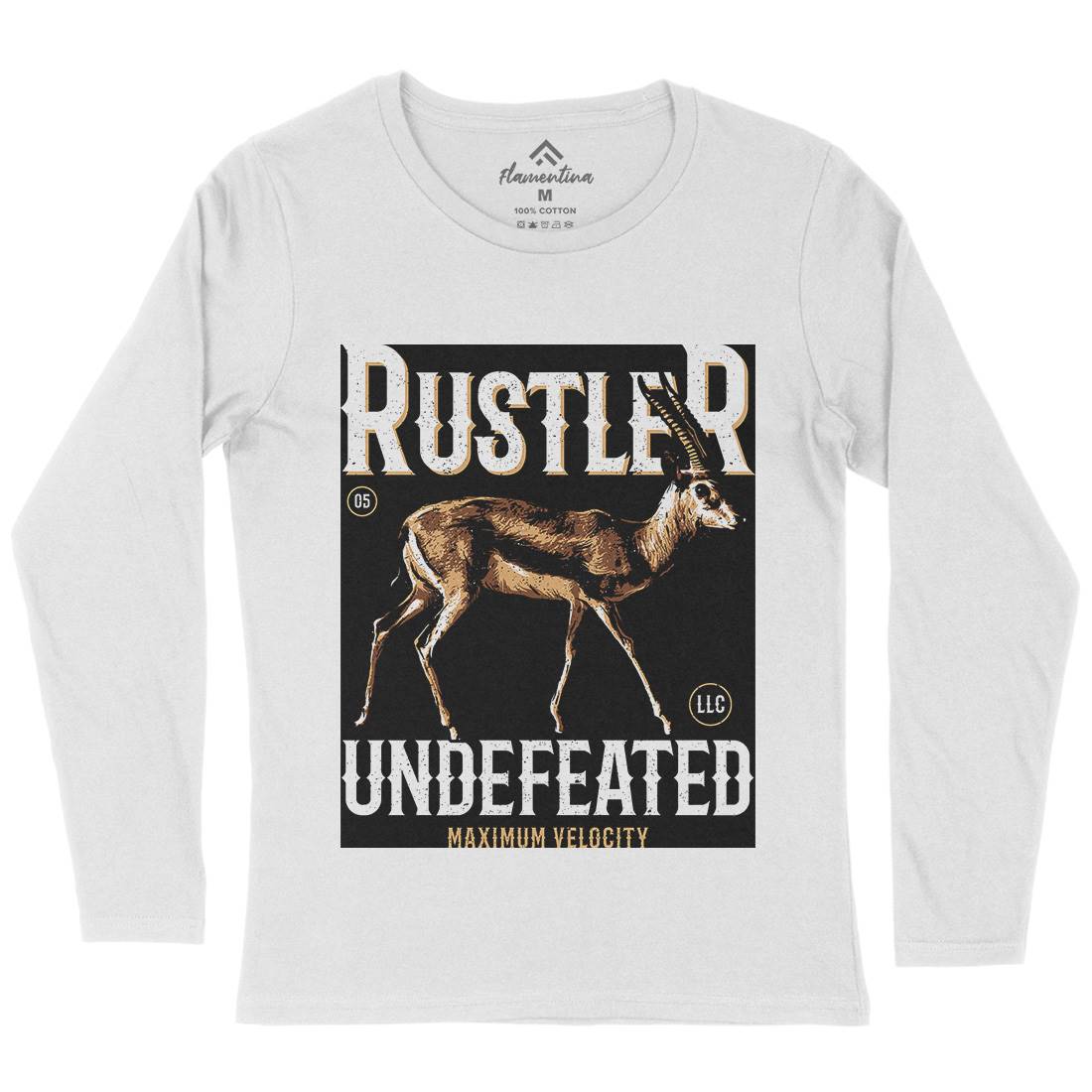 Gazelle Rustler Womens Long Sleeve T-Shirt Animals B727