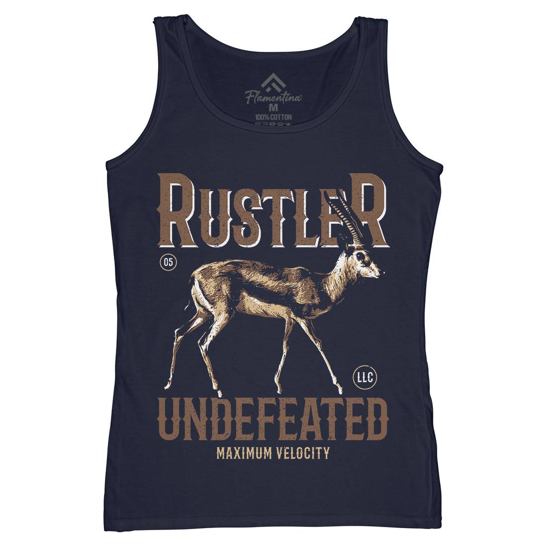 Gazelle Rustler Womens Organic Tank Top Vest Animals B727