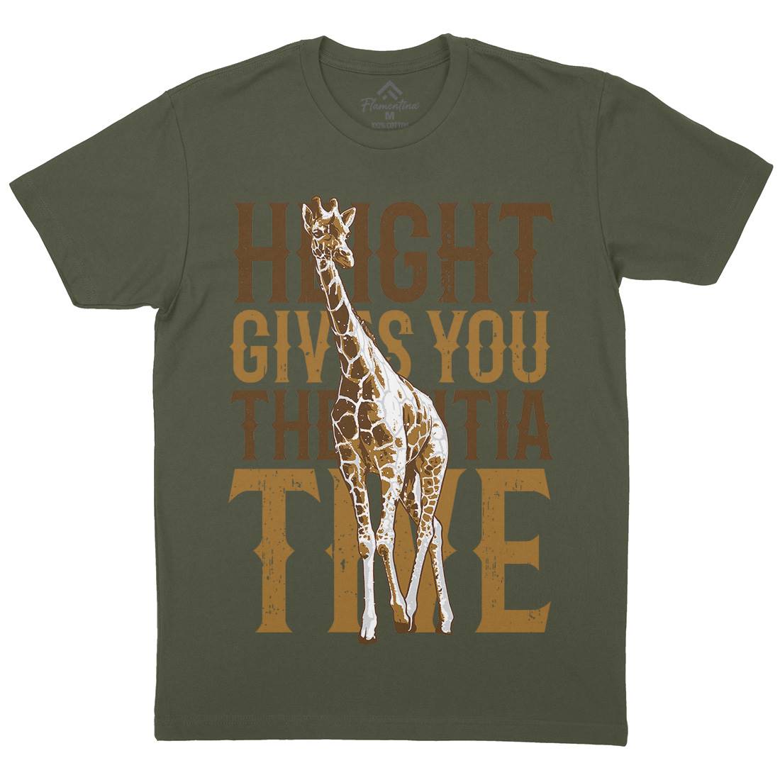 Giraffe Initiative Mens Crew Neck T-Shirt Animals B729
