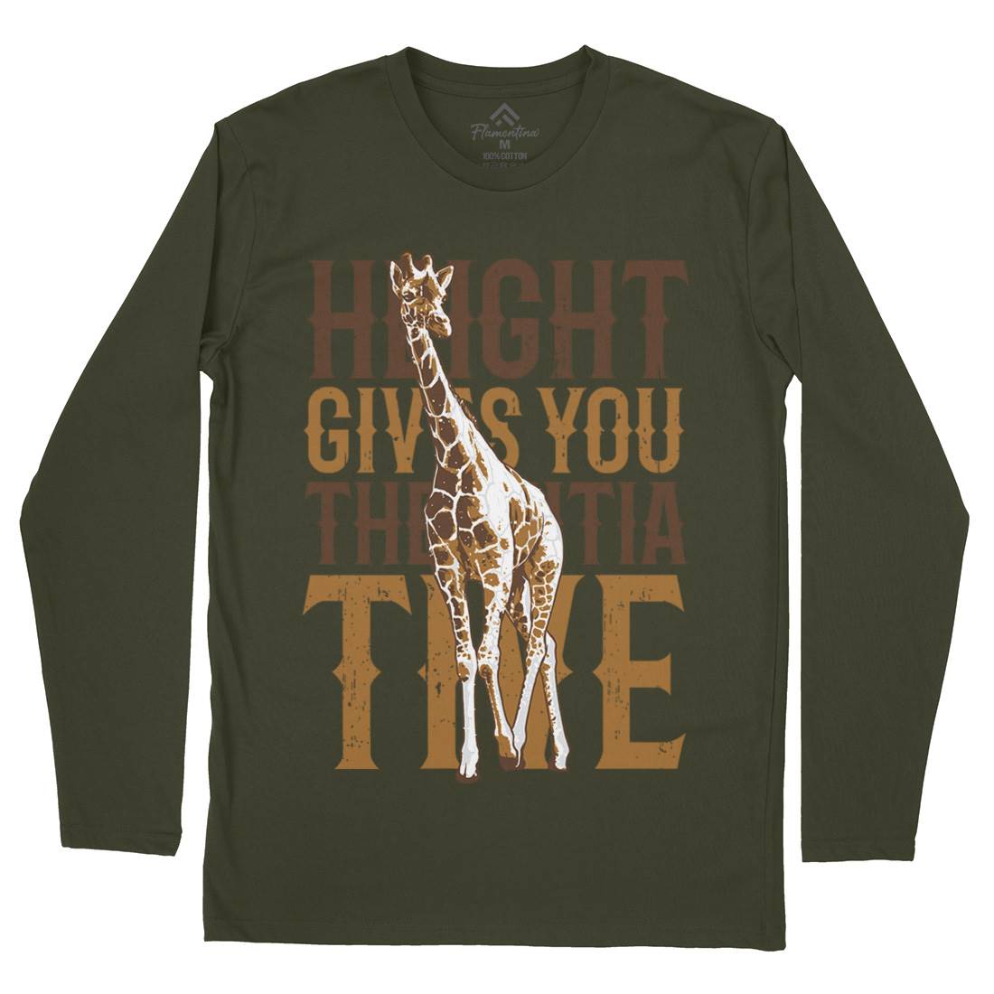 Giraffe Initiative Mens Long Sleeve T-Shirt Animals B729