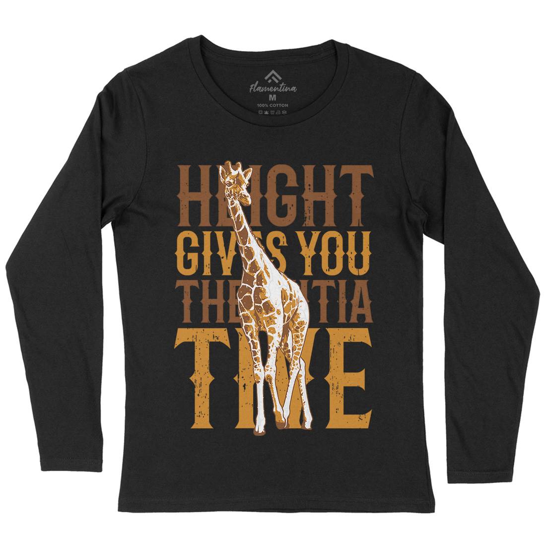 Giraffe Initiative Womens Long Sleeve T-Shirt Animals B729