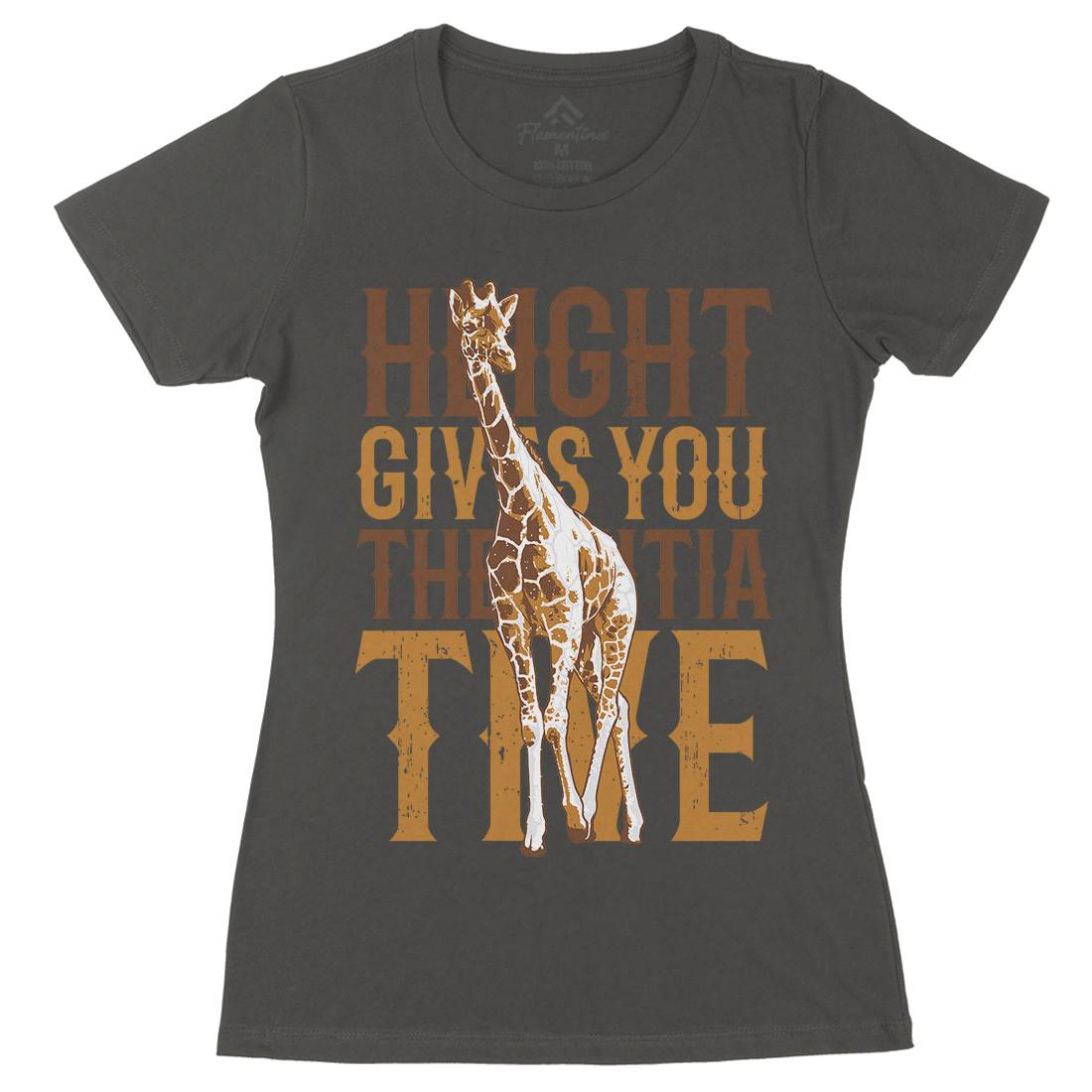 Giraffe Initiative Womens Organic Crew Neck T-Shirt Animals B729