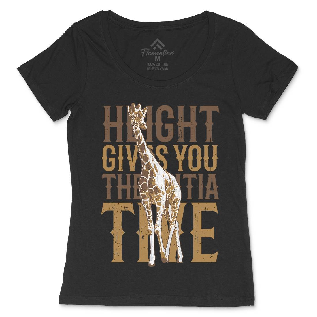 Giraffe Initiative Womens Scoop Neck T-Shirt Animals B729