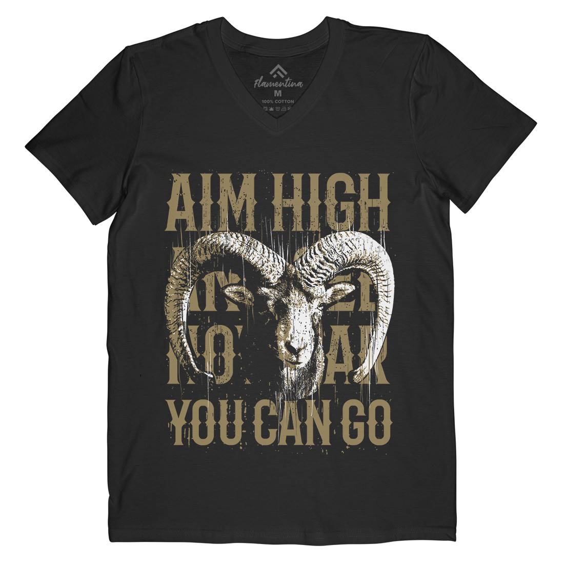 Goat High Mens V-Neck T-Shirt Animals B730