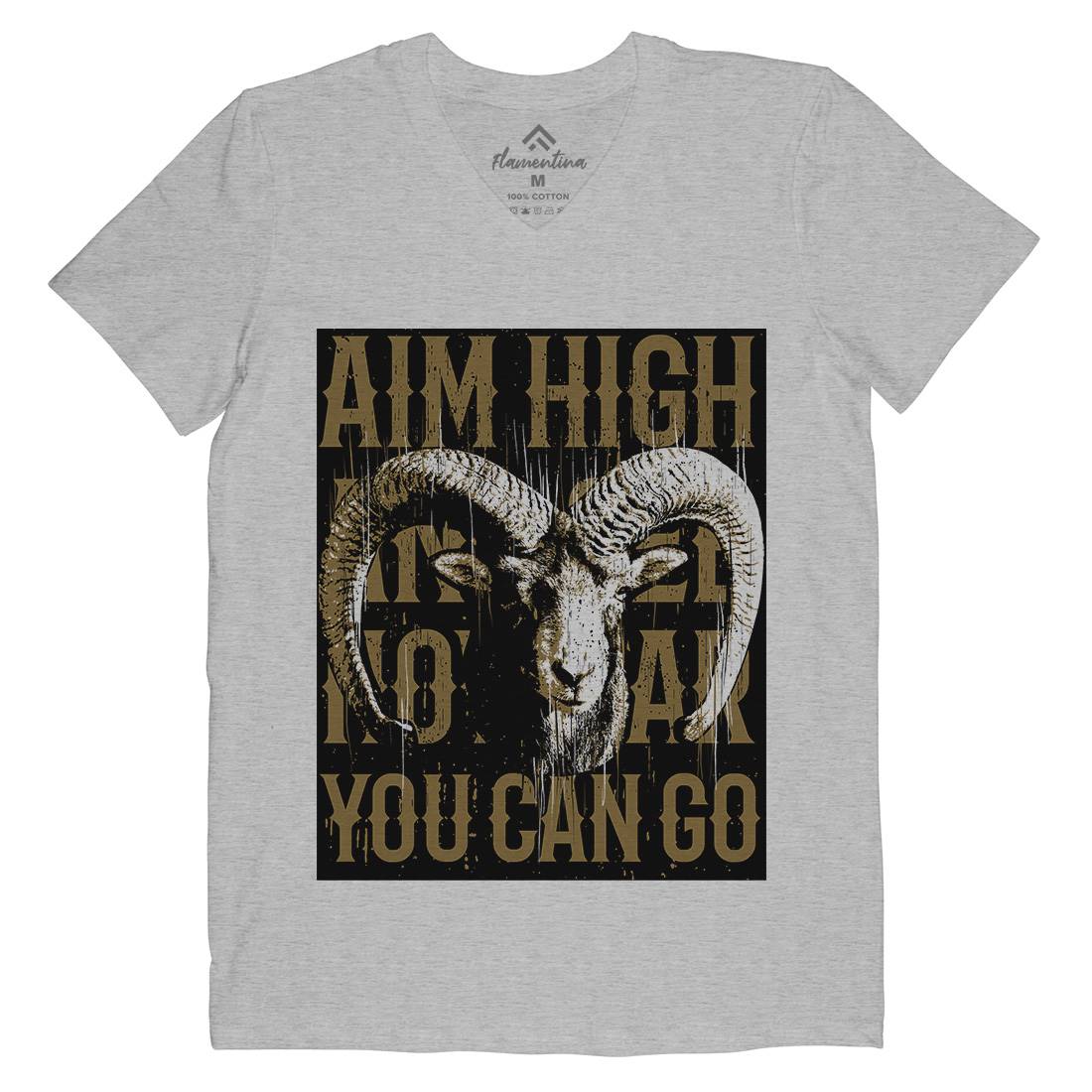 Goat High Mens V-Neck T-Shirt Animals B730