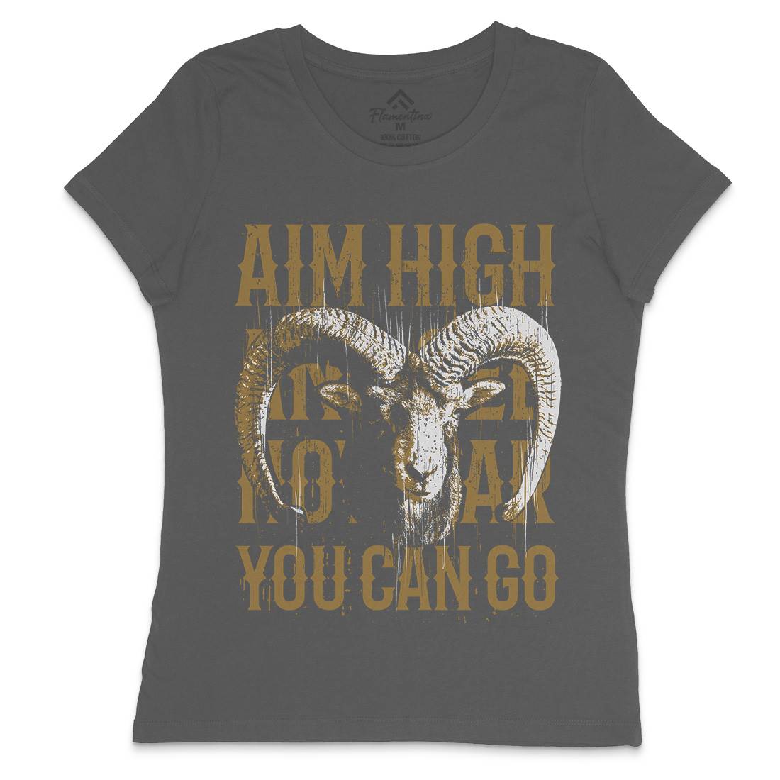 Goat High Womens Crew Neck T-Shirt Animals B730