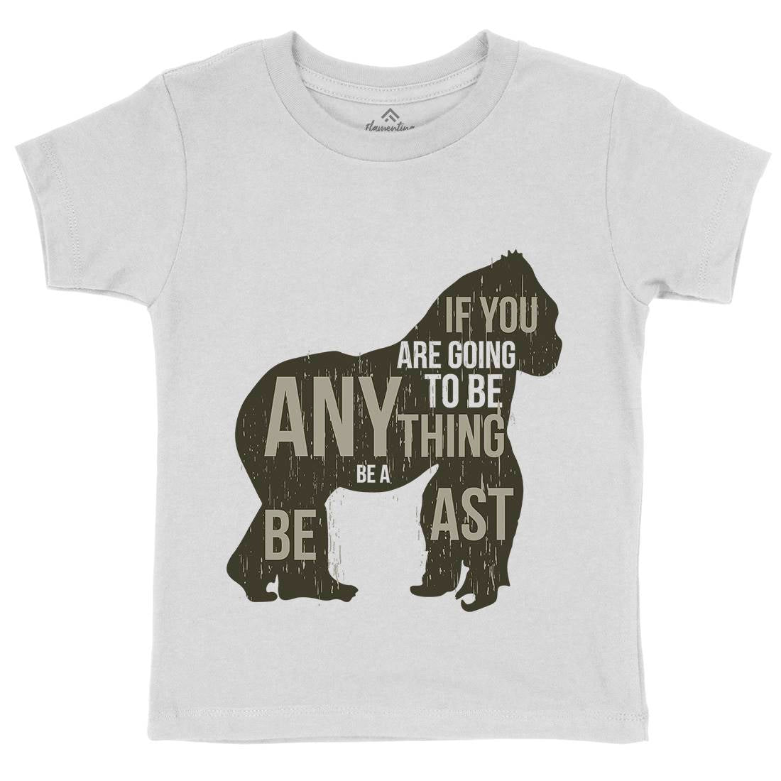 Gorilla Beast Kids Crew Neck T-Shirt Animals B731