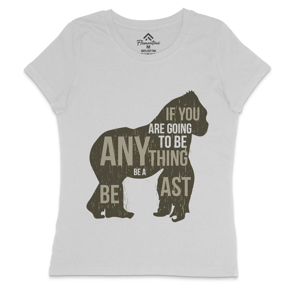 Gorilla Beast Womens Crew Neck T-Shirt Animals B731