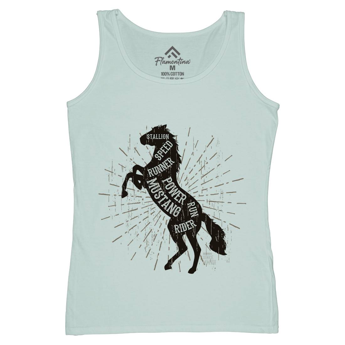 Horse Mustang Womens Organic Tank Top Vest Animals B733