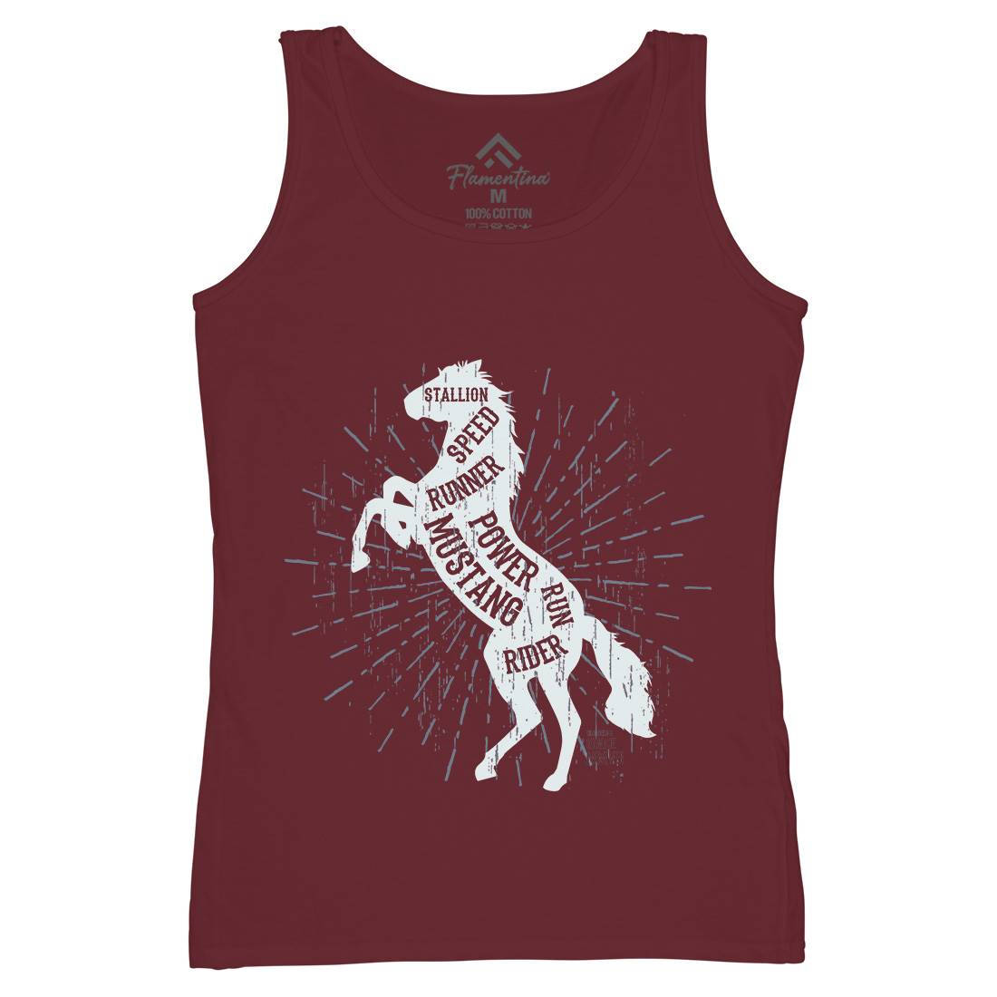 Horse Mustang Womens Organic Tank Top Vest Animals B733