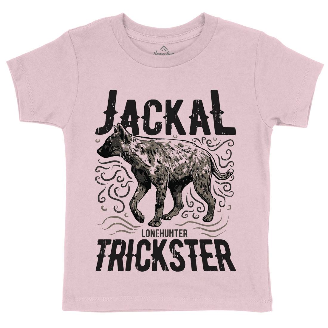 Jackal Hyena Kids Organic Crew Neck T-Shirt Animals B734