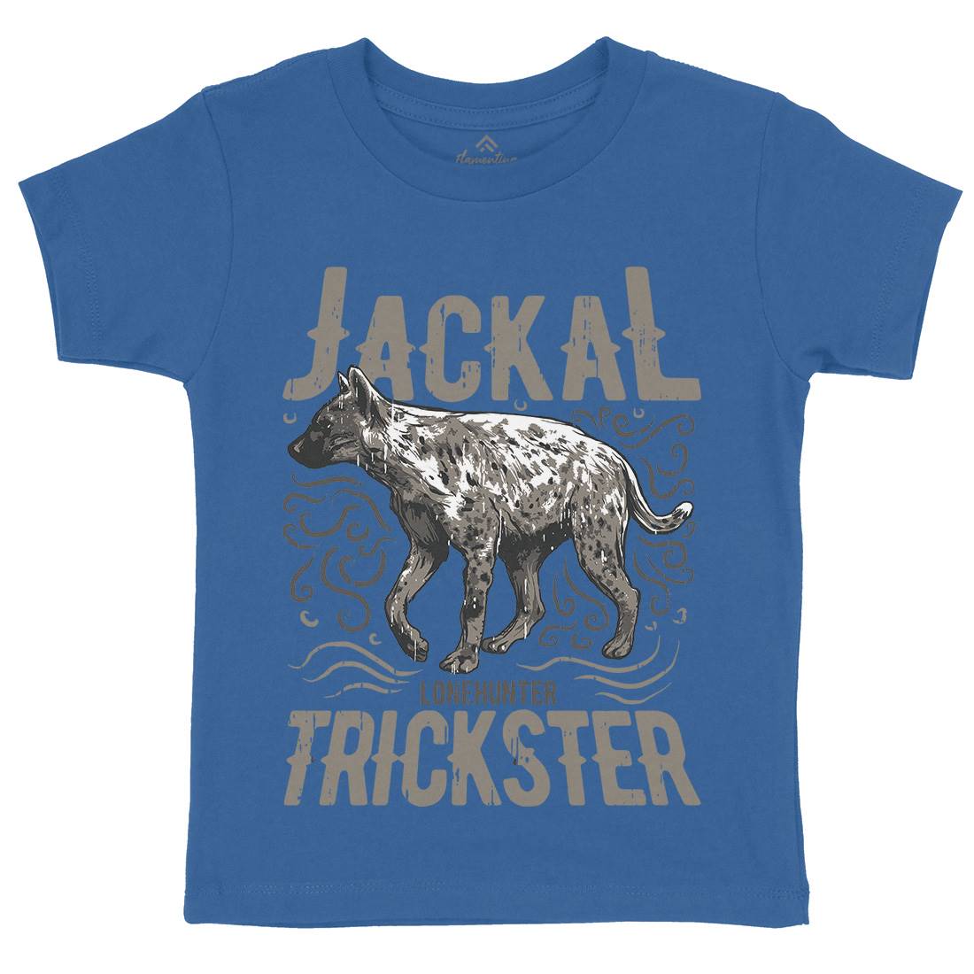Jackal Hyena Kids Organic Crew Neck T-Shirt Animals B734
