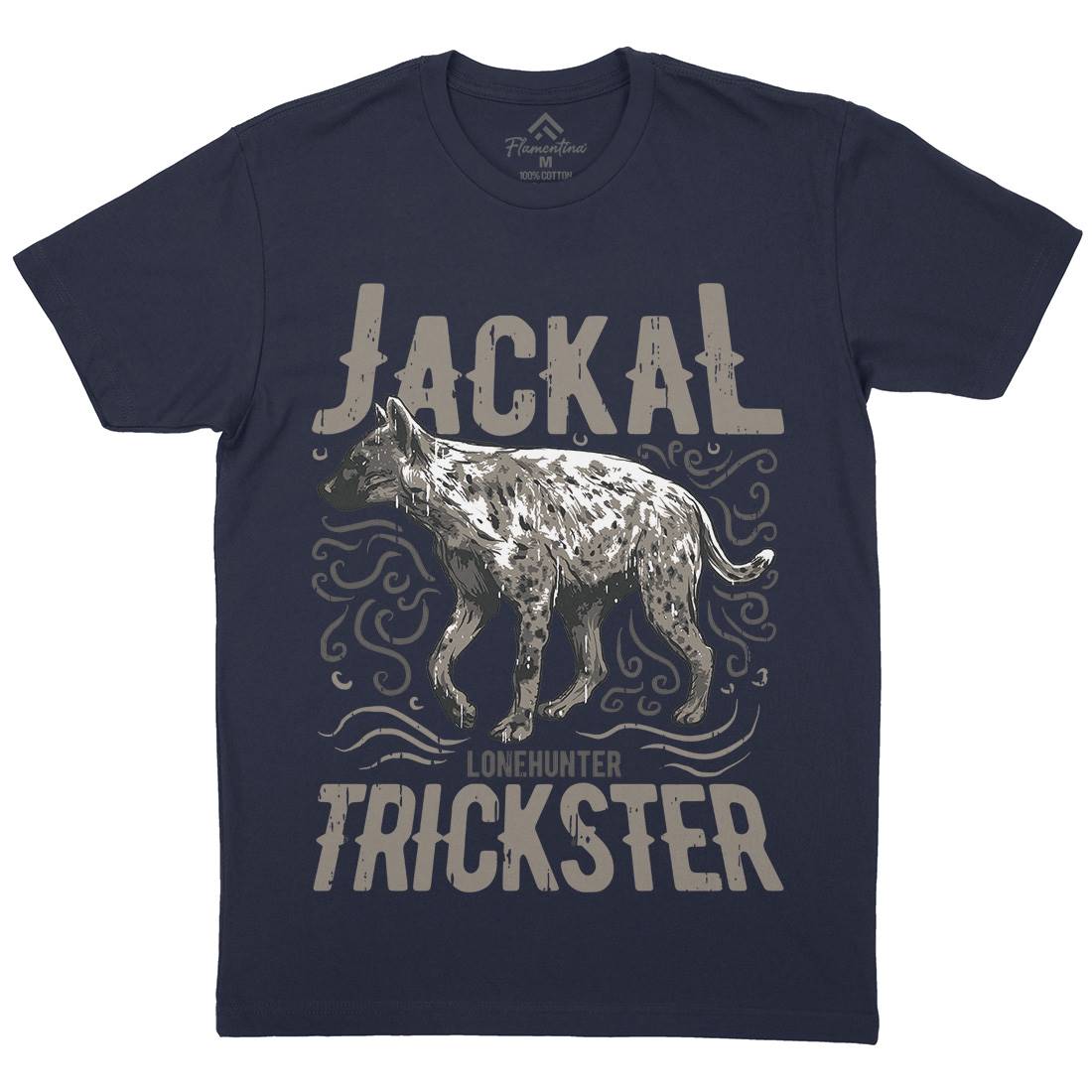 Jackal Hyena Mens Crew Neck T-Shirt Animals B734