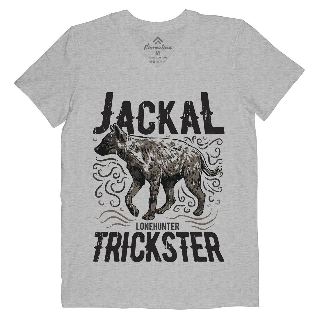 Jackal Hyena Mens V-Neck T-Shirt Animals B734