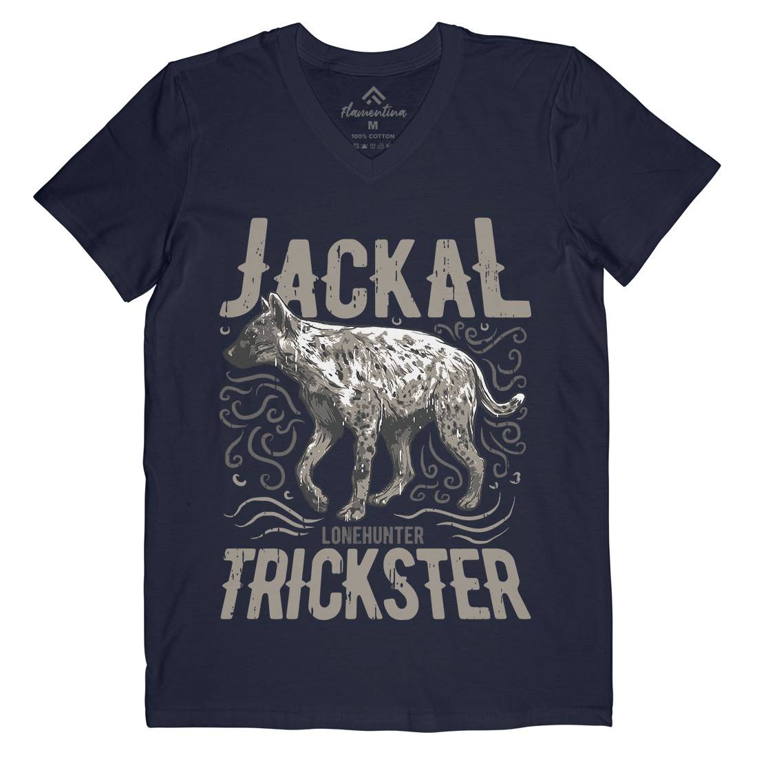 Jackal Hyena Mens V-Neck T-Shirt Animals B734