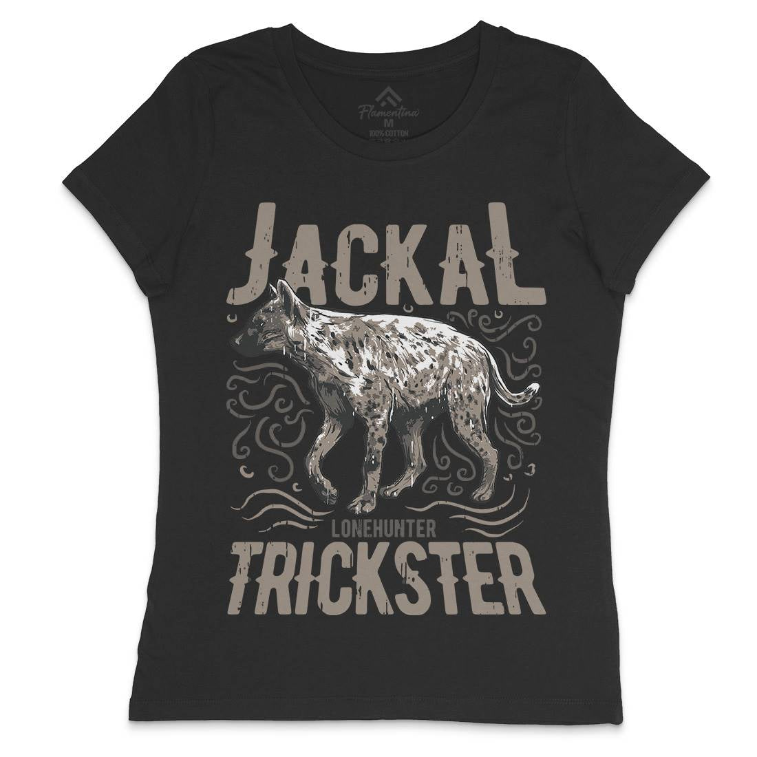 Jackal Hyena Womens Crew Neck T-Shirt Animals B734