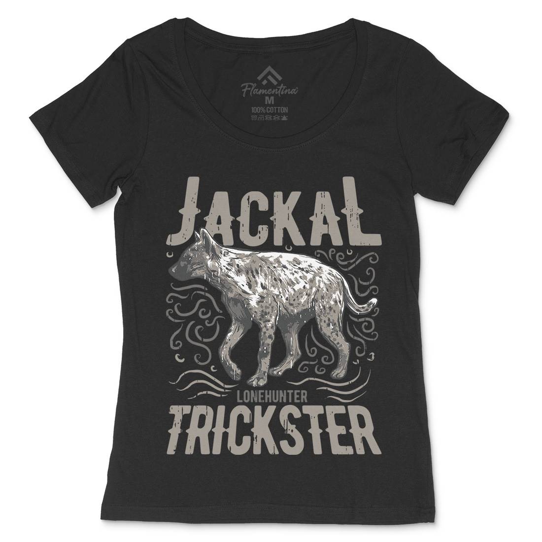 Jackal Hyena Womens Scoop Neck T-Shirt Animals B734