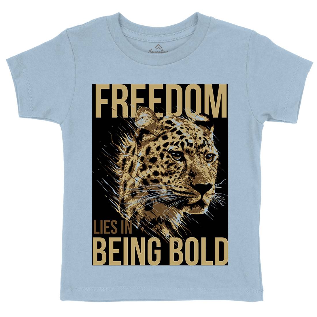 Leopard Kids Organic Crew Neck T-Shirt Animals B735