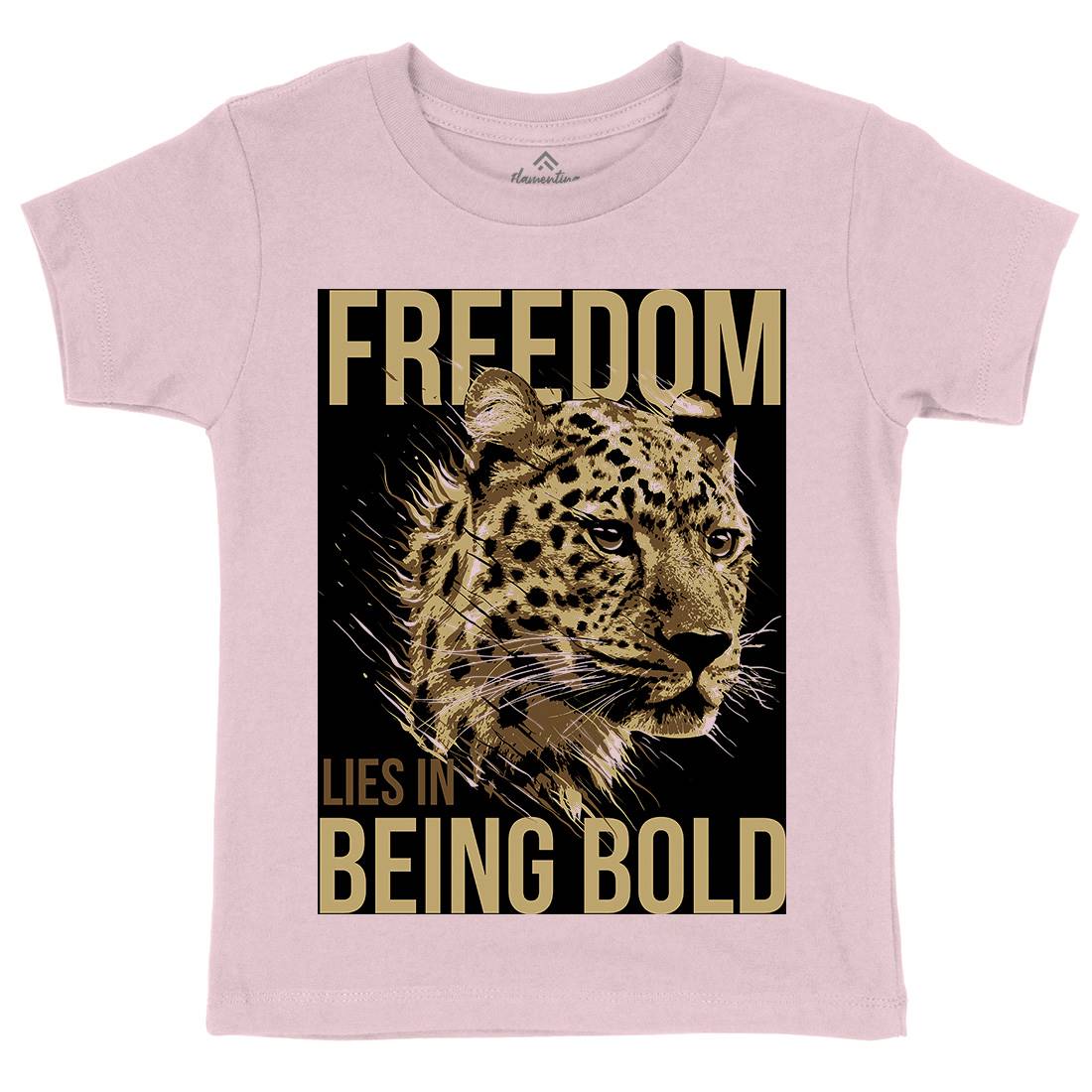 Leopard Kids Organic Crew Neck T-Shirt Animals B735