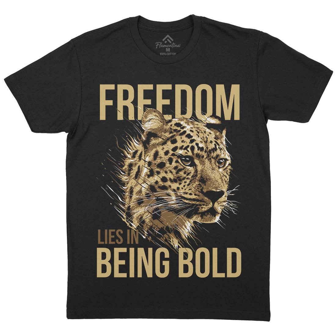 Leopard Mens Crew Neck T-Shirt Animals B735