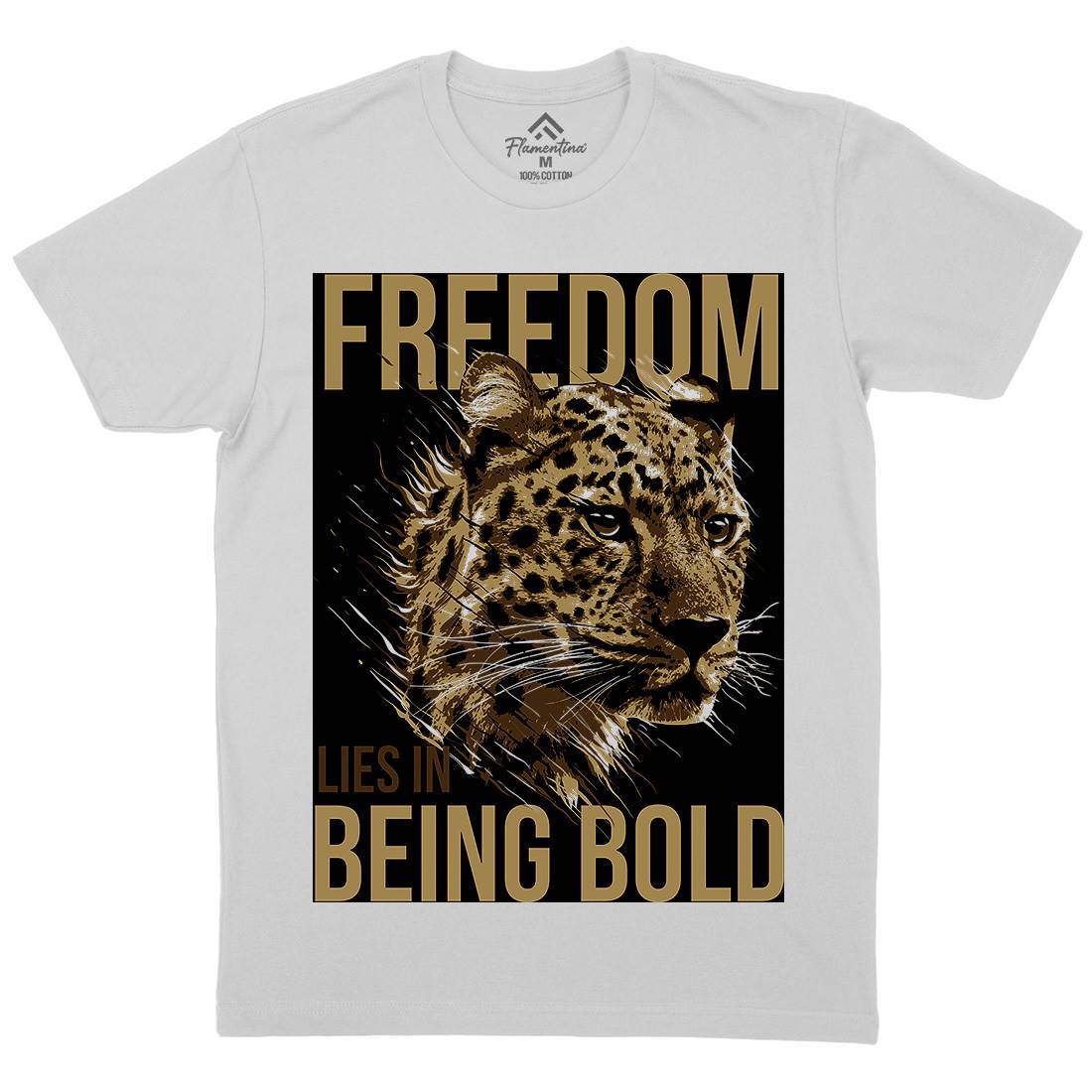 Leopard Mens Crew Neck T-Shirt Animals B735