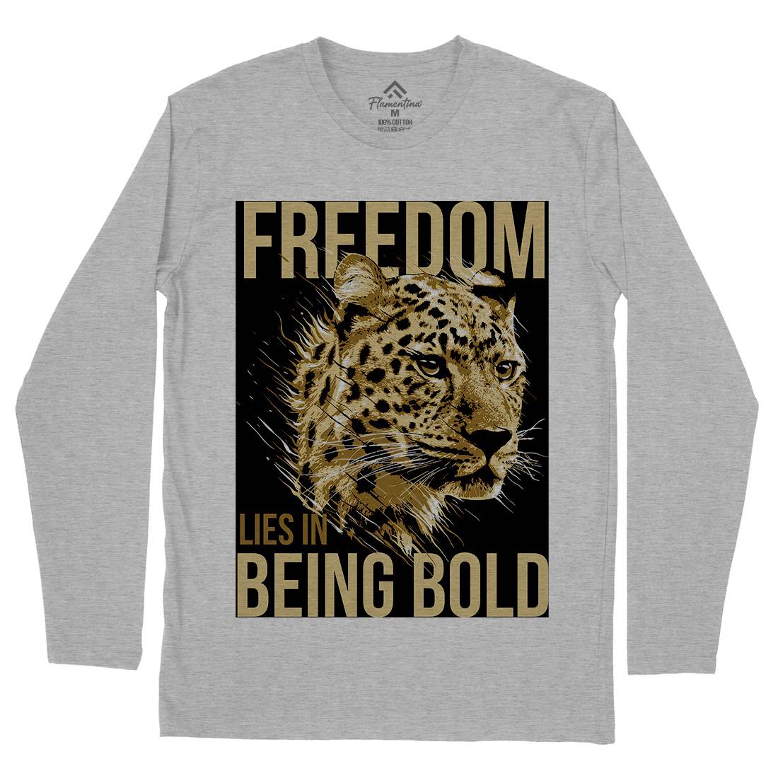 Leopard Mens Long Sleeve T-Shirt Animals B735