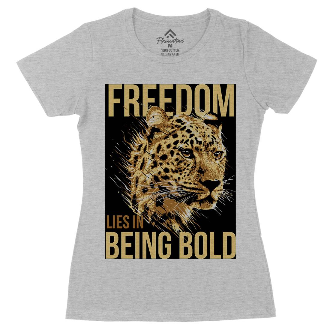 Leopard Womens Organic Crew Neck T-Shirt Animals B735