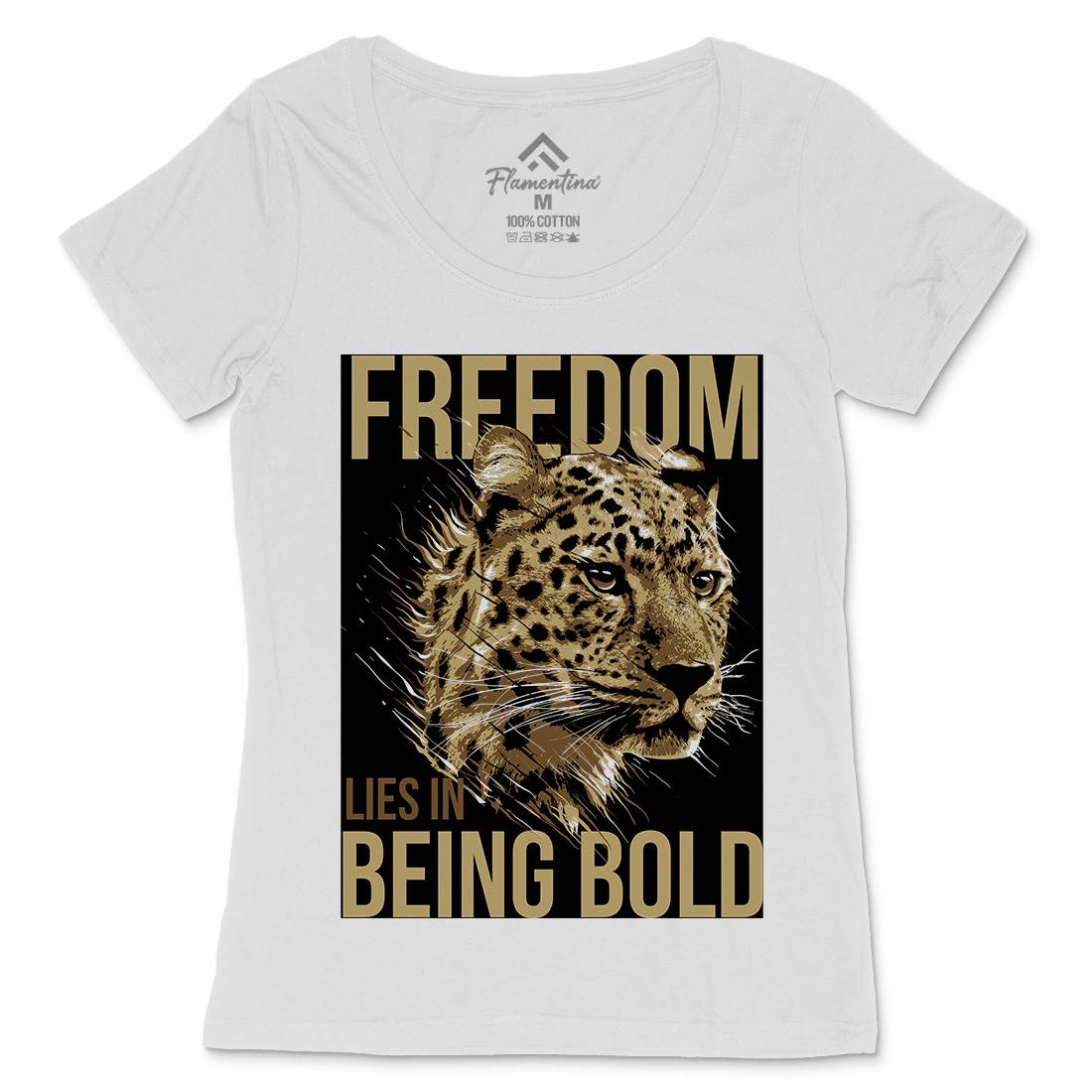 Leopard Womens Scoop Neck T-Shirt Animals B735