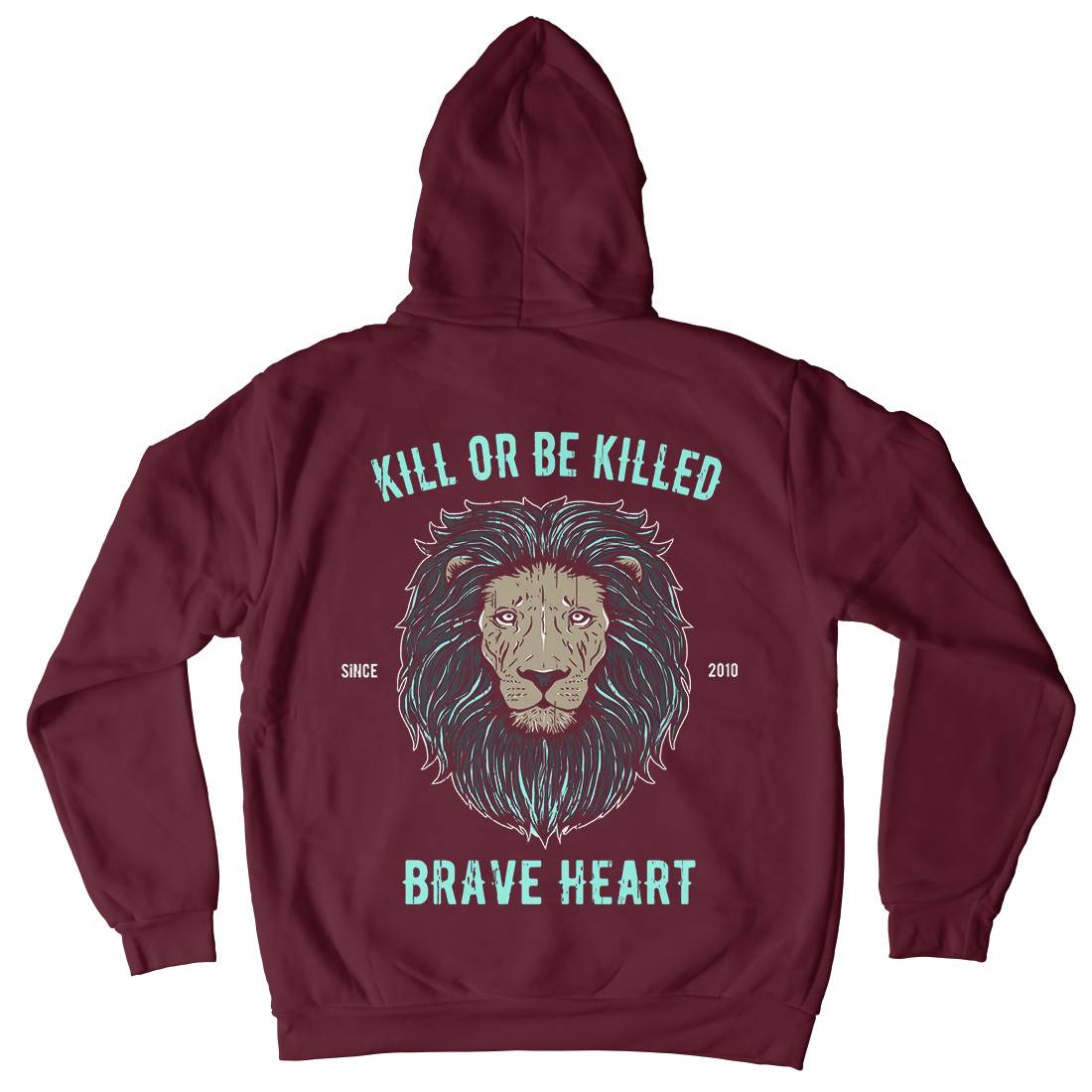 Lion Brave Heart Mens Hoodie With Pocket Animals B736