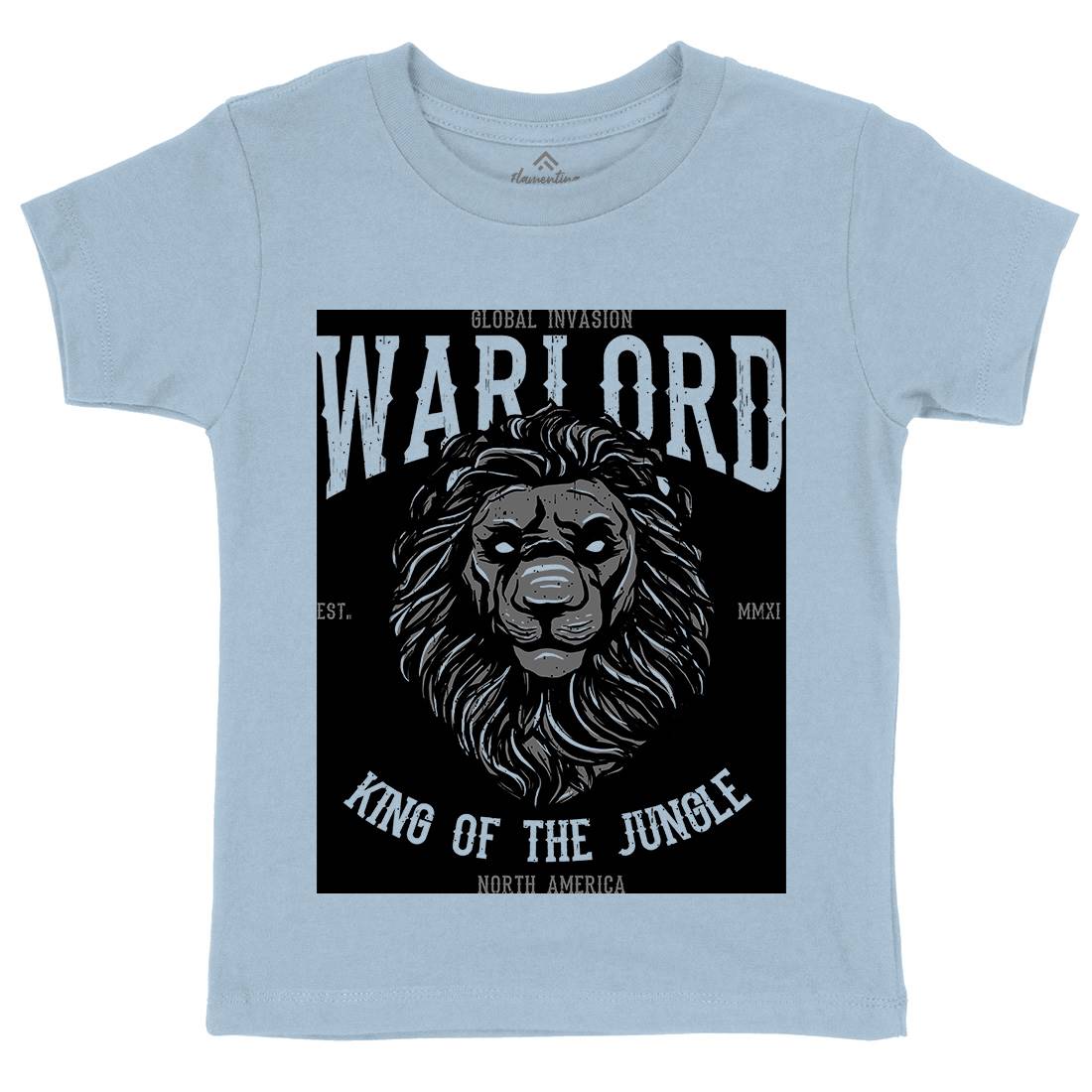 Lion Warlord Kids Crew Neck T-Shirt Animals B737