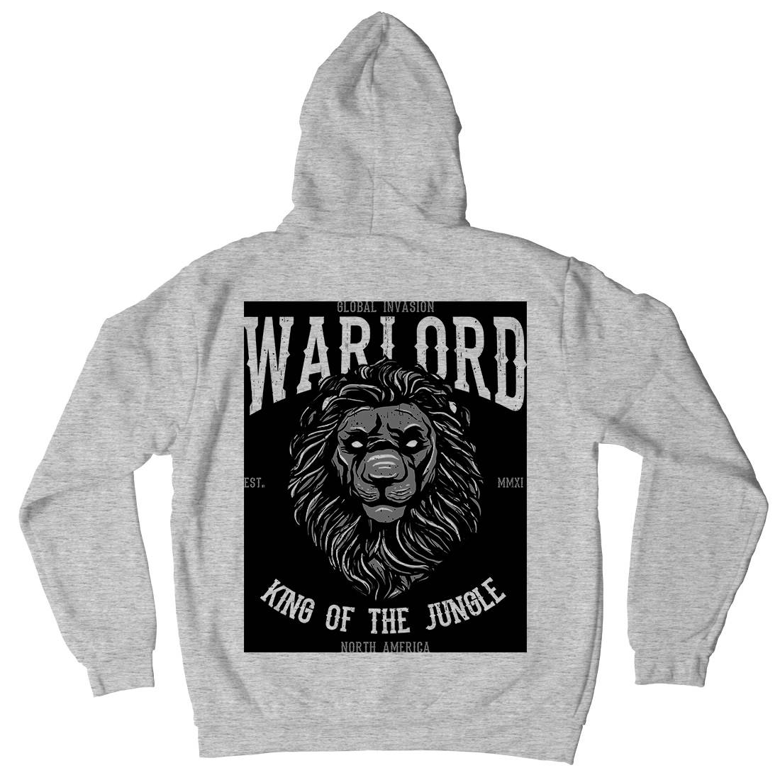 Lion Warlord Mens Hoodie With Pocket Animals B737