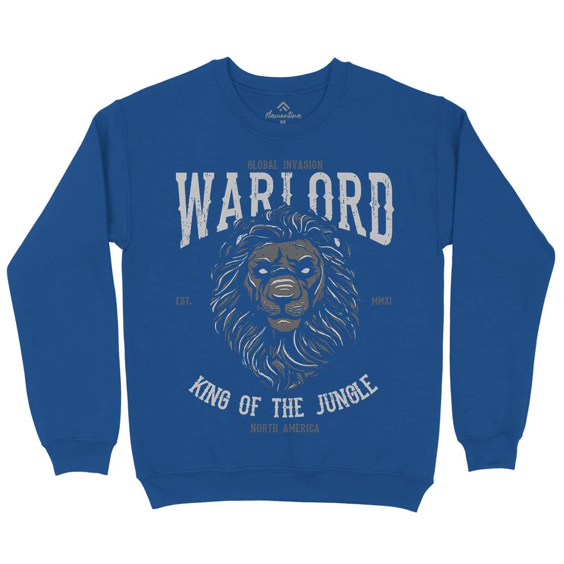 Lion Warlord Kids Crew Neck Sweatshirt Animals B737
