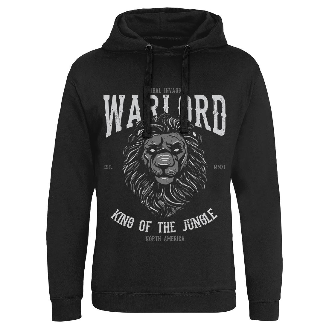 Lion Warlord Mens Hoodie Without Pocket Animals B737