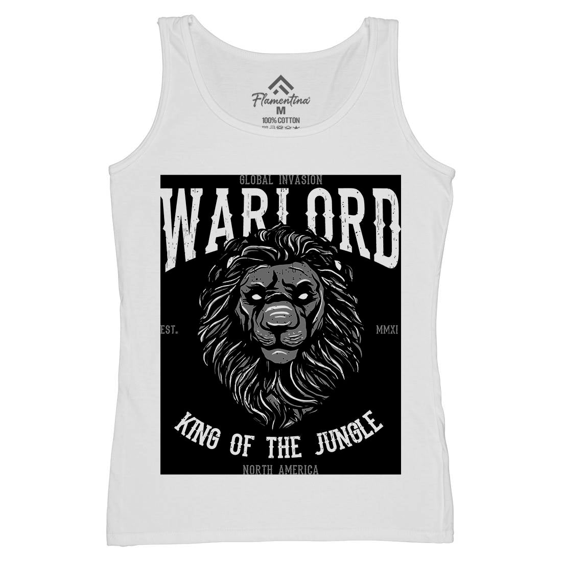 Lion Warlord Womens Organic Tank Top Vest Animals B737