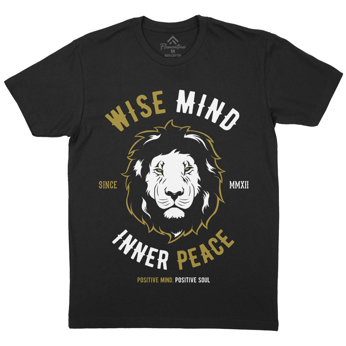 Lion Wise Mens Crew Neck T-Shirt Animals B738