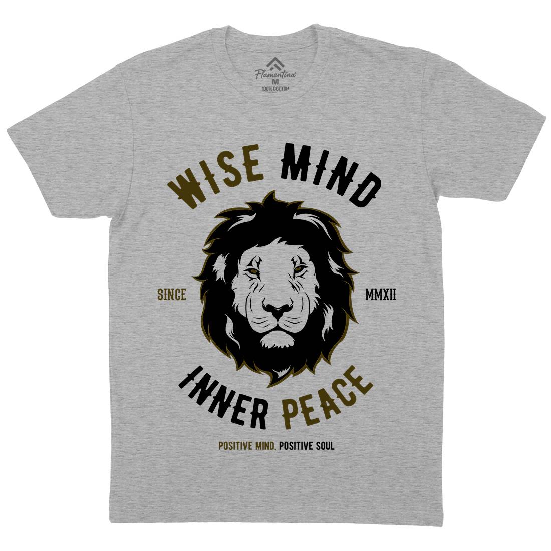 Lion Wise Mens Crew Neck T-Shirt Animals B738