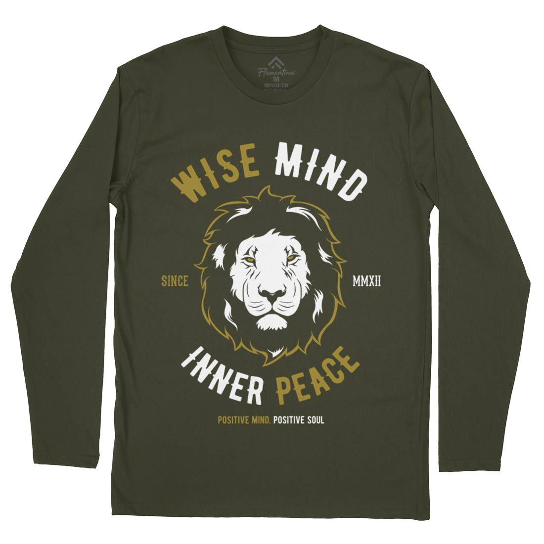 Lion Wise Mens Long Sleeve T-Shirt Animals B738