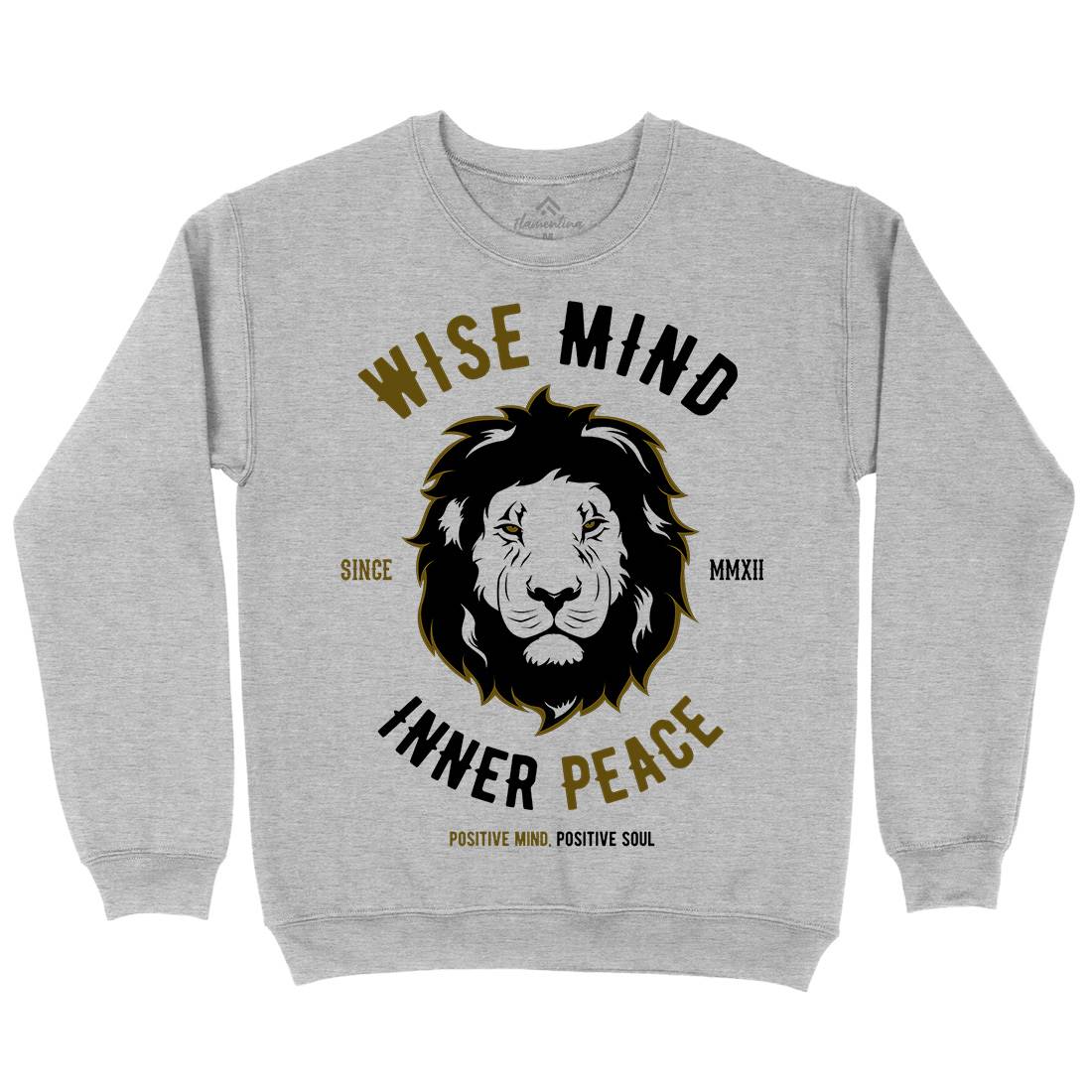 Lion Wise Mens Crew Neck Sweatshirt Animals B738