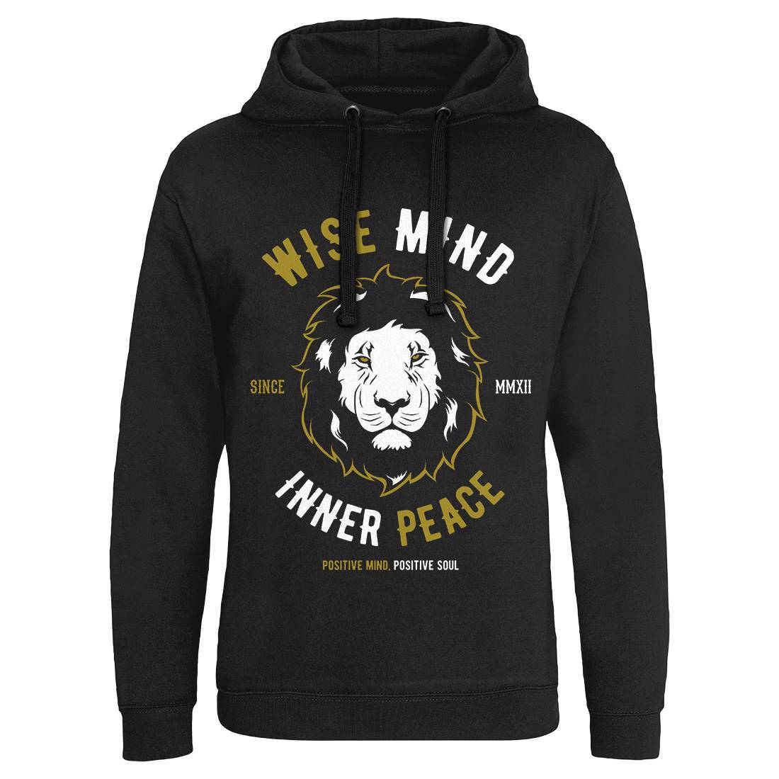 Lion Wise Mens Hoodie Without Pocket Animals B738