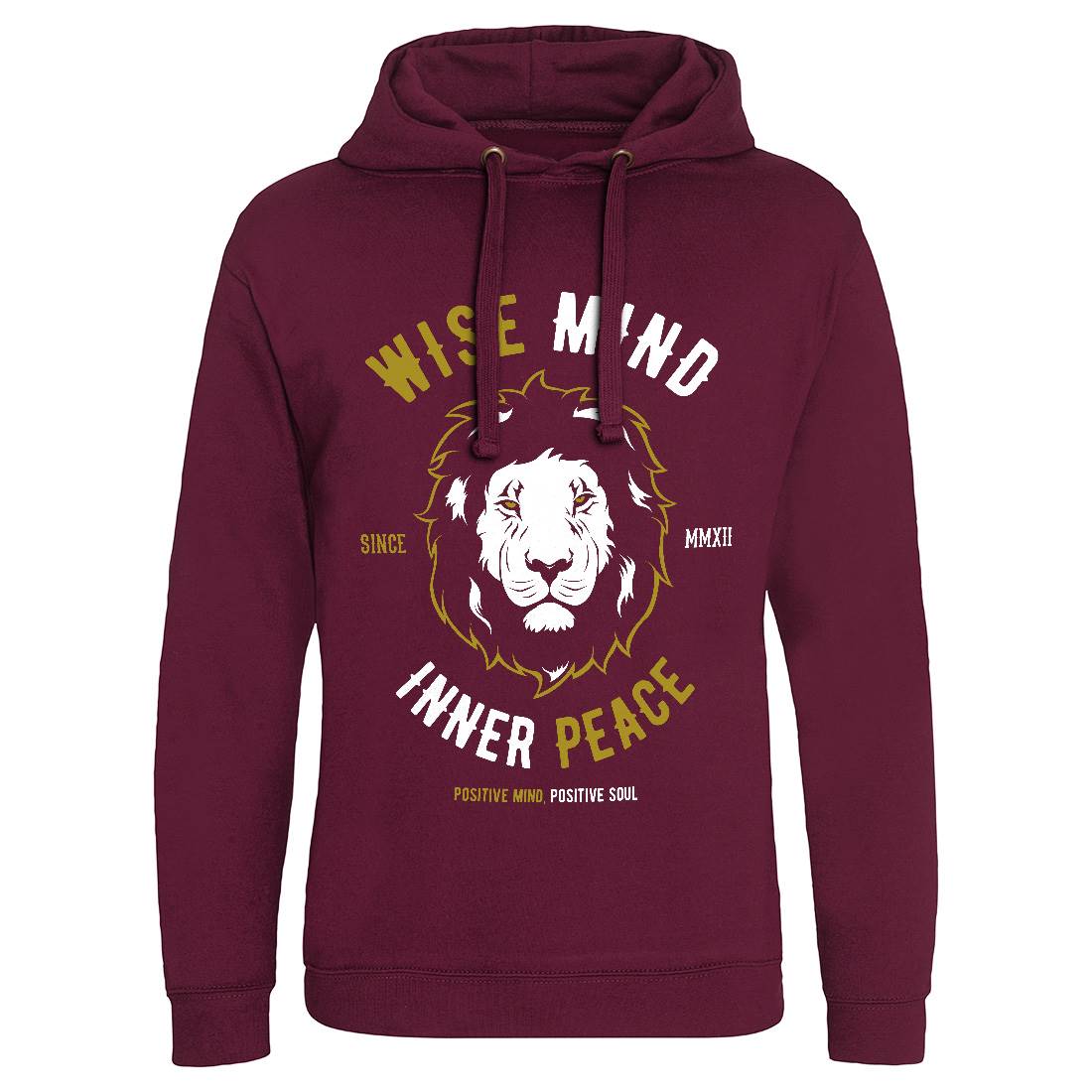 Lion Wise Mens Hoodie Without Pocket Animals B738