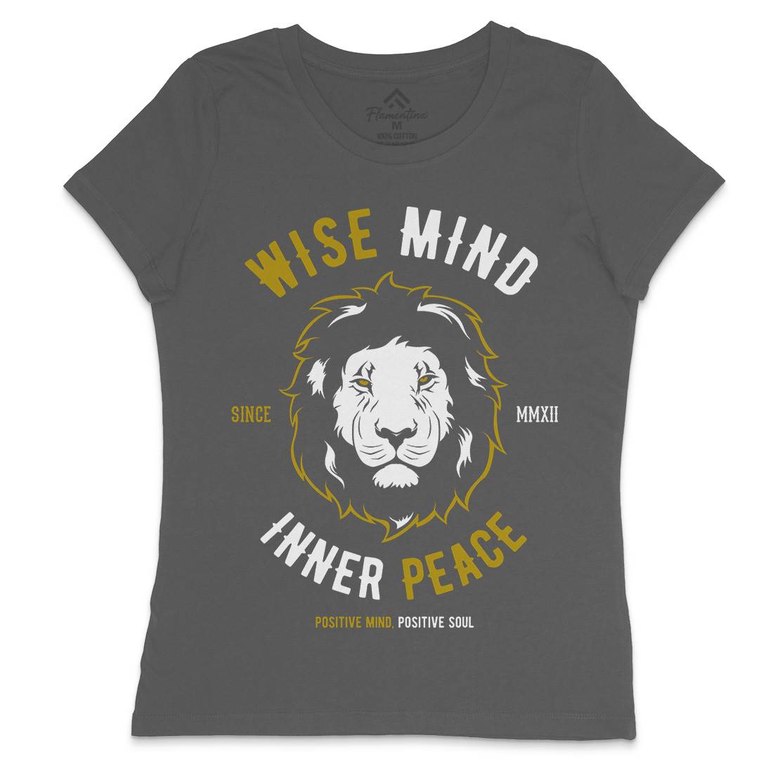 Lion Wise Womens Crew Neck T-Shirt Animals B738