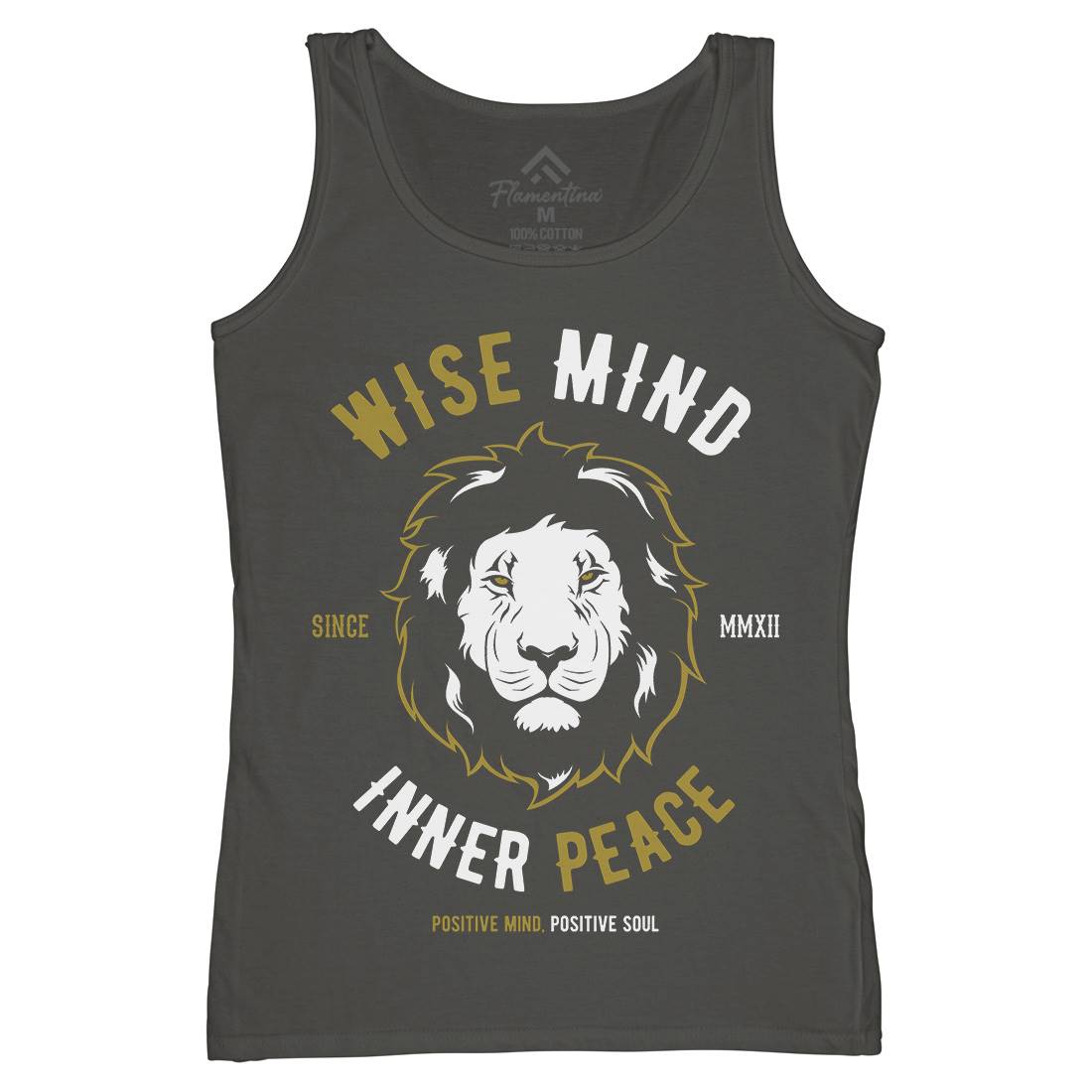 Lion Wise Womens Organic Tank Top Vest Animals B738