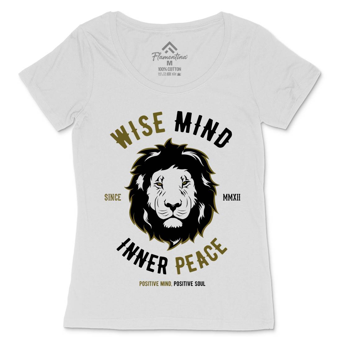 Lion Wise Womens Scoop Neck T-Shirt Animals B738